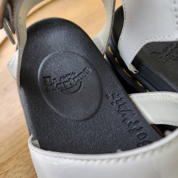 Dr. Martens Blaire patent leather strap white sandals - Picture 8 of 15